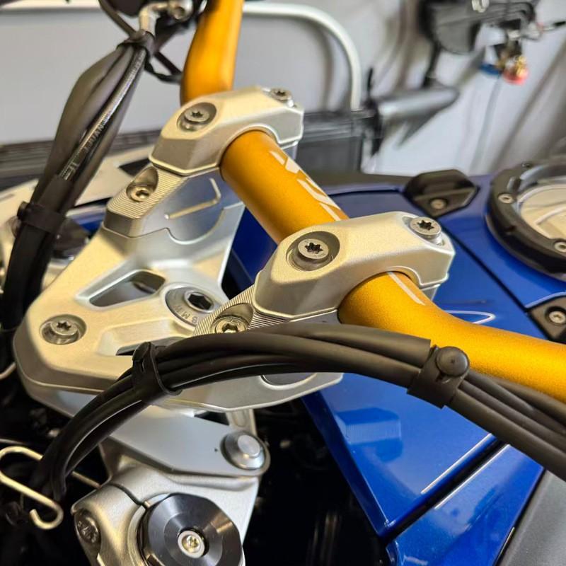 Aluminum Handlebar Riser Kit BMW R1300GS Motorcycle Height Adjustable Stem Extension Upright Riding Position