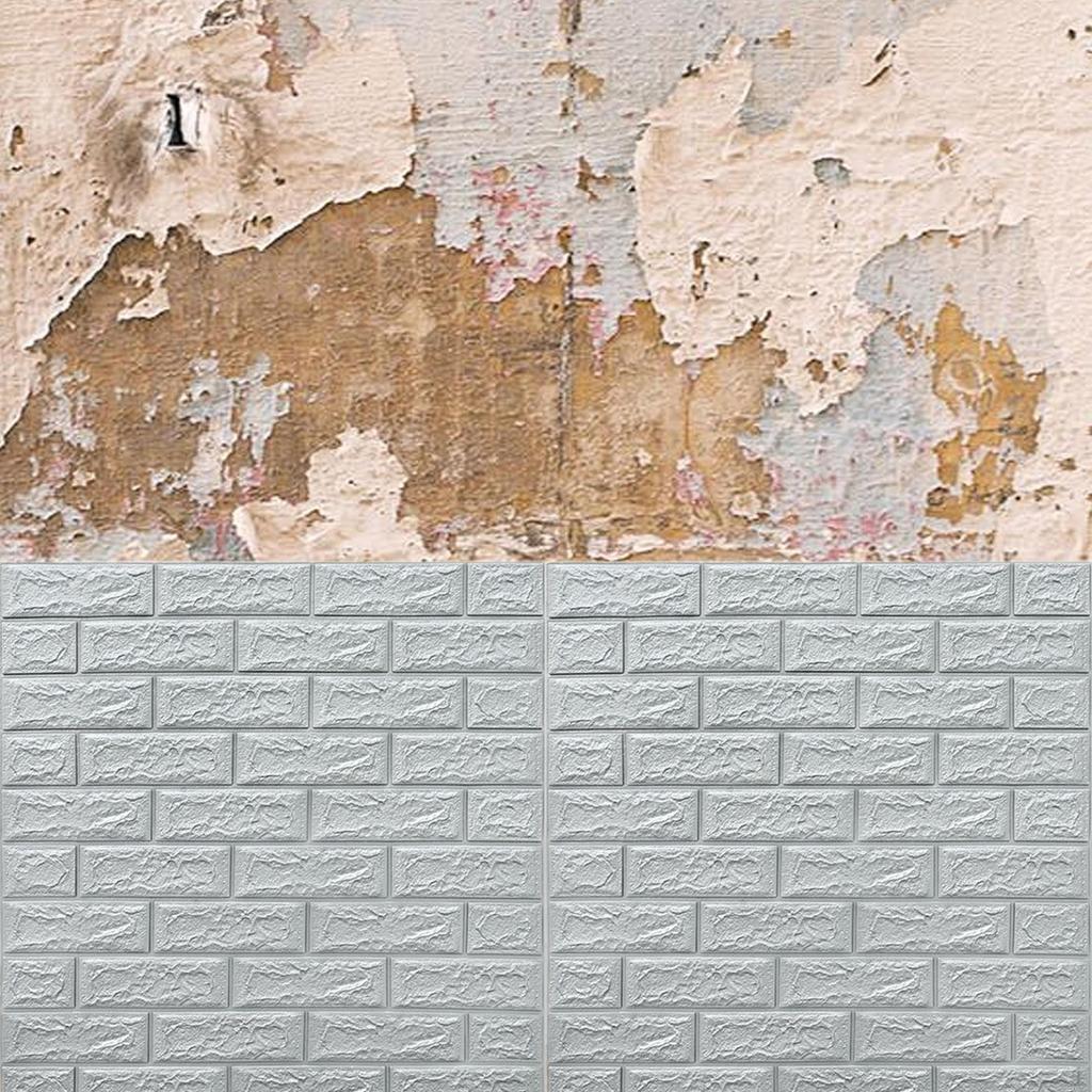 10 Stück 3D Wandpaneele Fliesen Dekor Wasserdichte Kunst für Schlafzimmer, Badezimmer, Küche