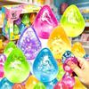 2Pcs Random Color Water Drop Maltose Squeeze Toy Transparent Soft Stress Relief Ball Portable Hand Pinch Toy For Adults