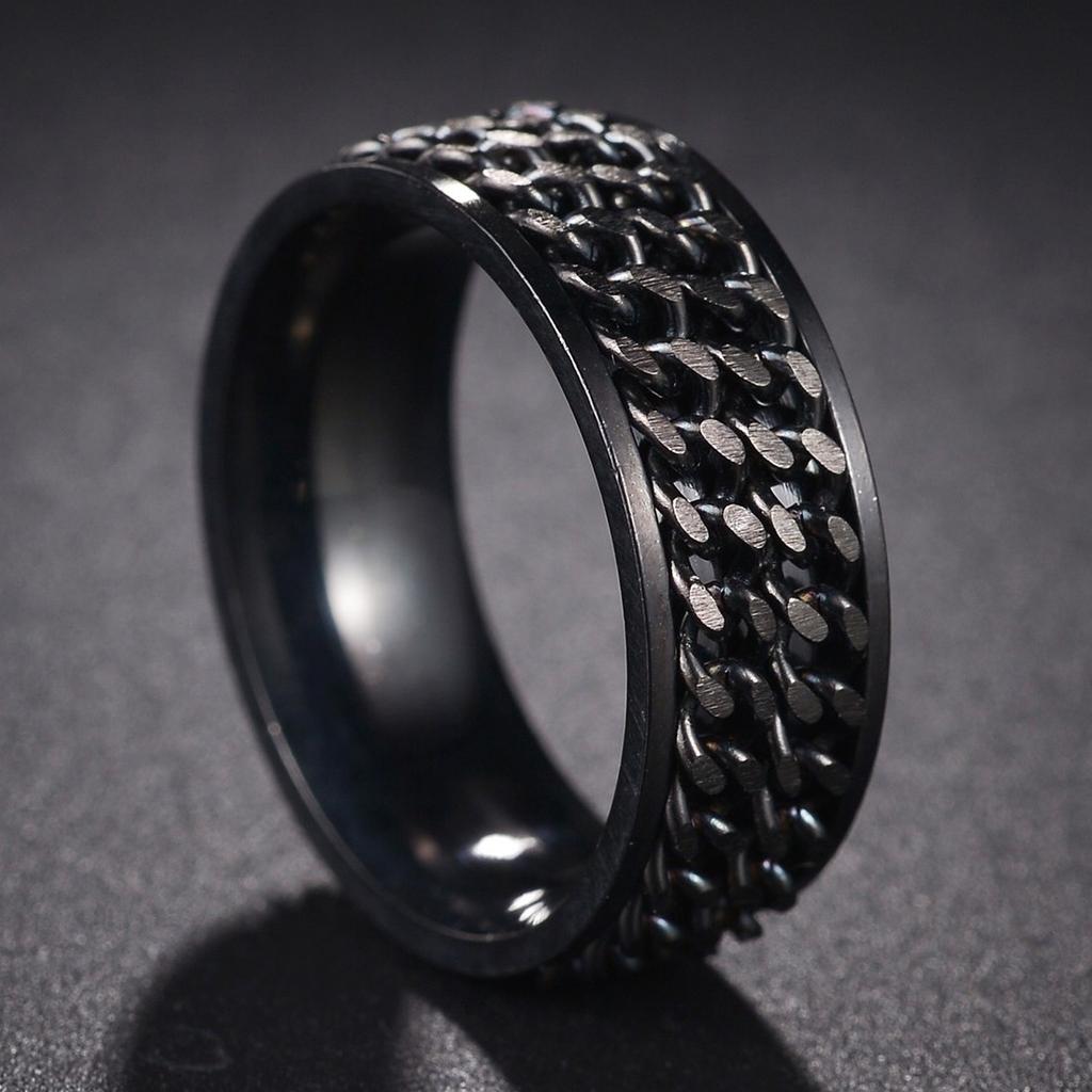 Fede in Tungsteno Nero Anelli Punk Trama d'Acciaio per Uomo Donna Scanalatura Fibra di Carbonio Anello alla Moda