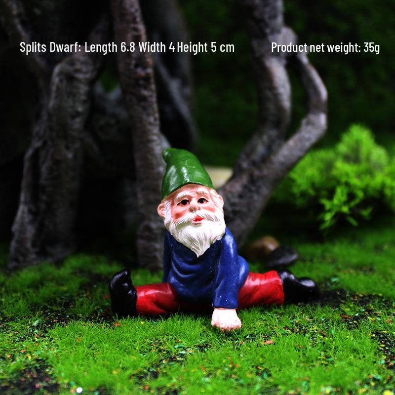 Ornament Gnom de Grădină Rășină Elf Yoga – Gnom Creativ de Crăciun Micro Peisaj