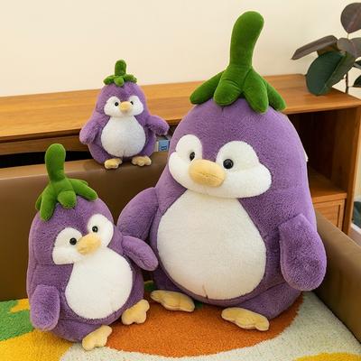 Cute Penguin Doll Turned Into Eggplant Goose Plush Toy Grab Doll Children Doll Girl Birthday Gift