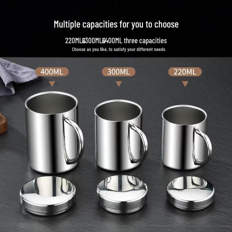 ZLIII 304 Stainless Steel Double-Wall Kids Cup with Lid, 400ml