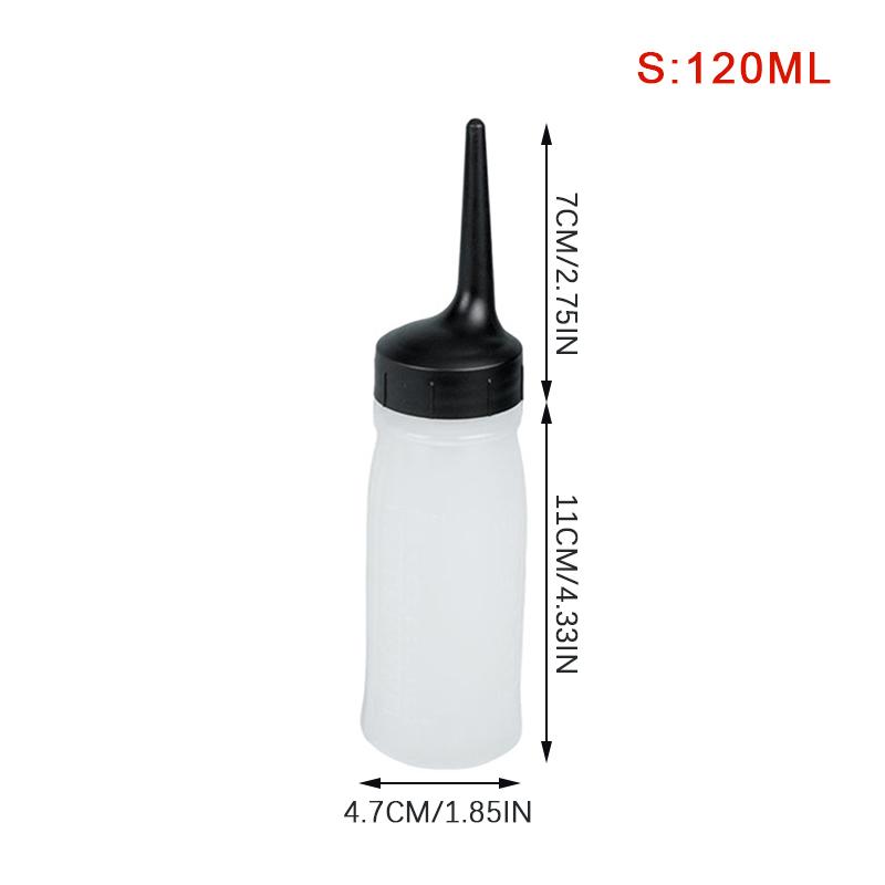 

120 мл/240 мл Салонная бутылка-аппликатор для окрашивания волос, инструмент для измерения шкалы S