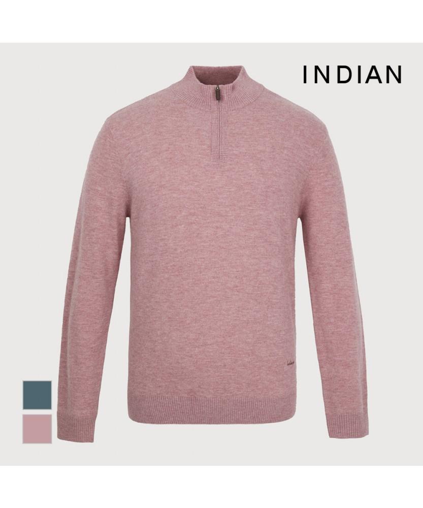 INDIAN Wool Solid Half Zip_Mitbh4Wb106