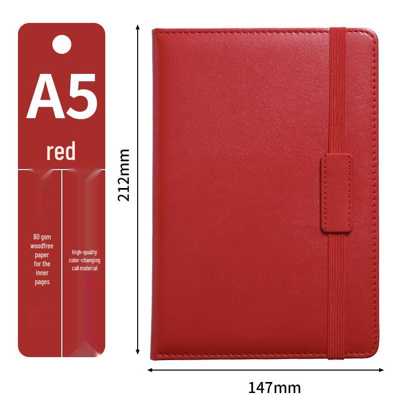Soft Leather A5 Business Notebook with Textured Cover and Custom Logo
