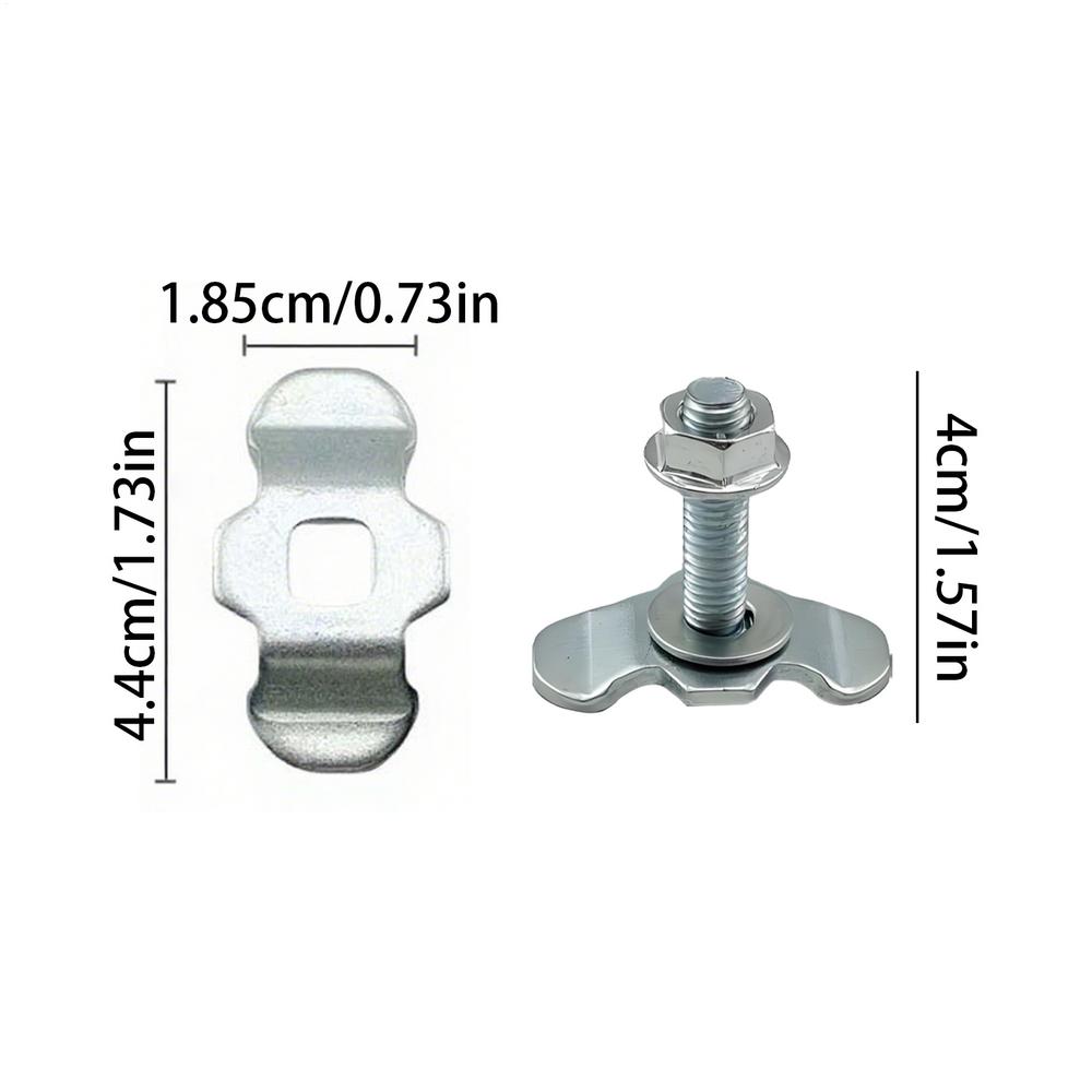 4PCS L-Track Stud Fitting, Threaded Double Lug Nut for Tie Down Straps, Cargo Control Hardware for Van Trailer Truck