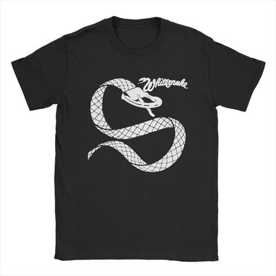 Men T-Shirts Whitesnake Band Logo Funny Cotton Tees Short Sleeve T Shirts O Neck Clothes Party