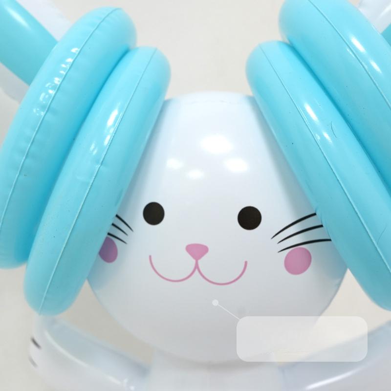 Outdoor Inflatable Easter Rabbit Hoop Throwing Game Bunny Ears Ring Toss Toy Party Parent-Child Interaction Toy for Adults Kids