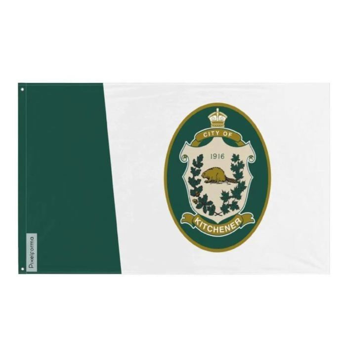 Drapeau - Kitchener - 120 X 180 Cm - Polyester - Impression Recto/verso - Œillets En Fer