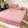 Thickened Tafu Fleece Mattress Jacquard Three-piece Set Milk Fleece Mengsi Mattress Protective Cover Dust-proof and Non-slip Single 3