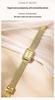 OFNS Elegant Women's Square Dial Watch: Simple Niche Bar Markers, Waterproof, Luxury Diamond Inlaid Quartz.