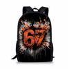 Beliebte jugendliche 67 sechs sieben Schüler Schultaschen Notizbuch Rucksäcke 3D-gedruckte Oxford Wasserdichte Jungen/Mädchen Reise-Taschen