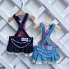 Pet Spring Cowboy Cake Strap Skirt Small Dog Teddy Strap Skirt Dog Dresses for Small Dogs Puppy Clothes