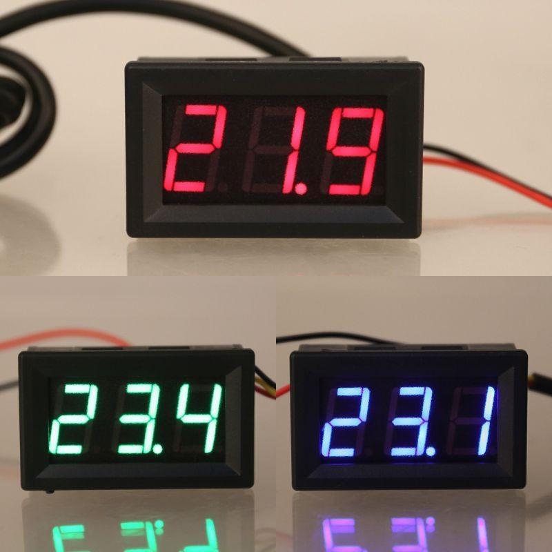 Professional Waterproof Temperature Probe Digital Thermometer LED Display Accuracy 0.5℃ -55℃ To 125℃