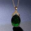 Vente Chaude Mode Femme Luxe Améthyste Pendentif Collier Collier Pierre Précieuse Améthyste