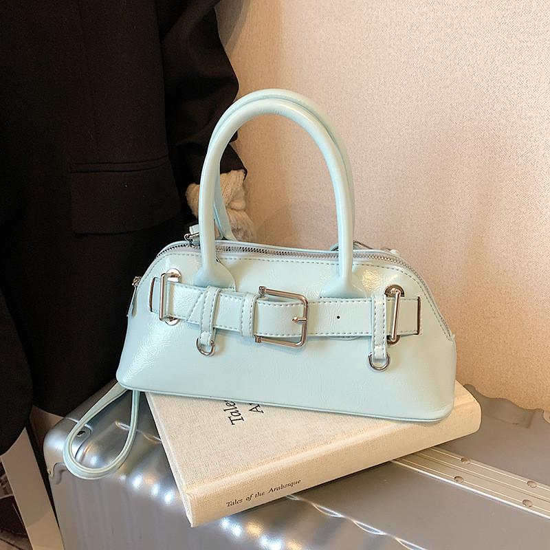 Shaped Shell Handbag Solid Color Single Shoulder Crossbody Bag Women Fashion