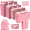 Travel Organizer Bag Set With Polyester Fabric For Clothing And Toiletries Packing