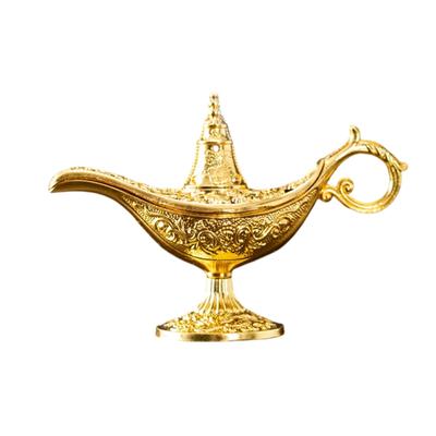 Vintage Stick Hollow Legend Aladdin Magic Genie Lamps Incense Burners Retro Wishing Oil Lamp Diffuser Incense Home Decor Gift