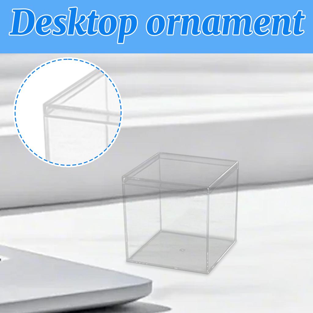 Transparente Box aus Kunststoff und Acryl, quadratische Box, Erdabdeckung, Bonbonbox, handgefertigte Displayverpackung