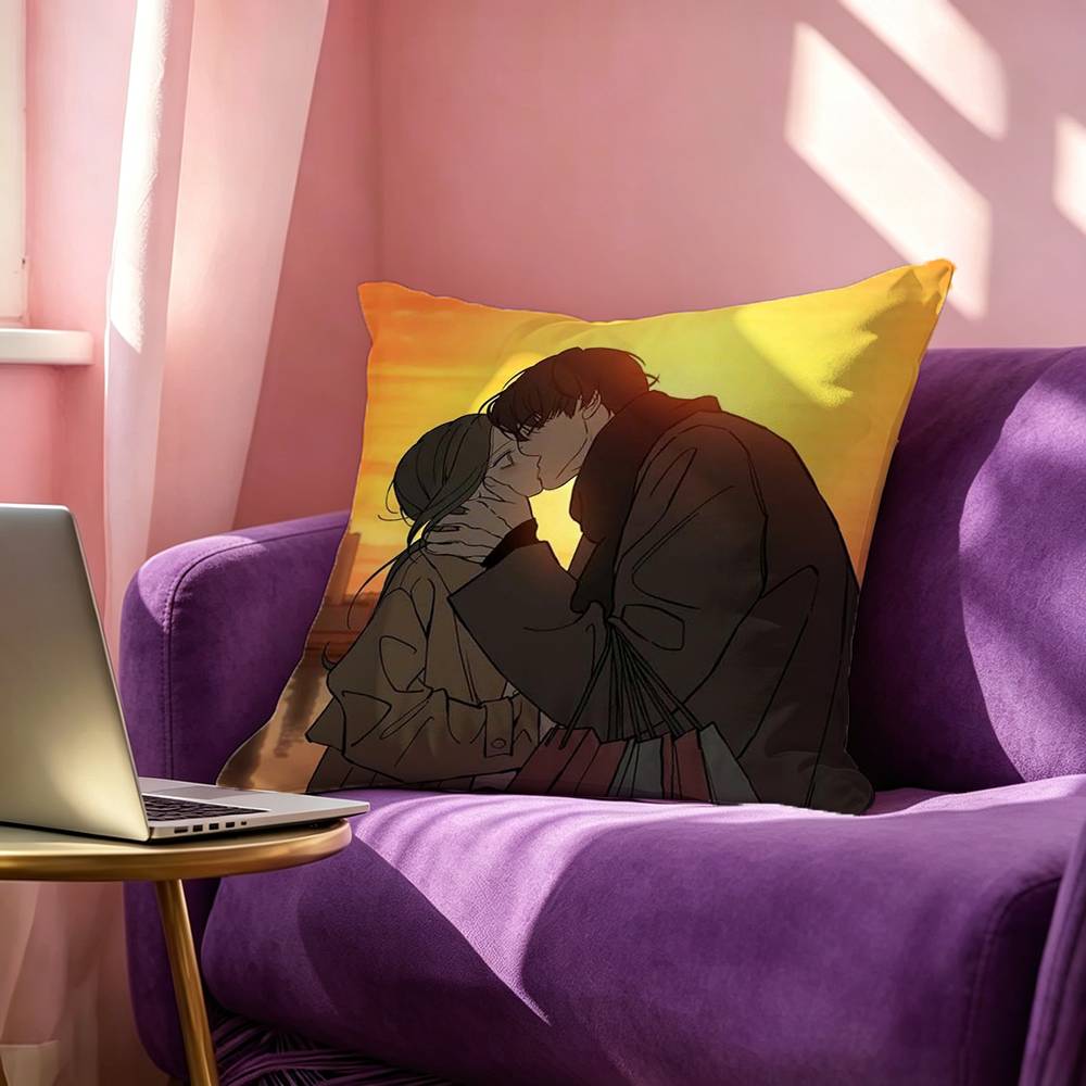 T-Tears on a Withered Flower Pillow Case Square Double-Sided Sofa Cushion Cover Bedroom Bedside Pillow