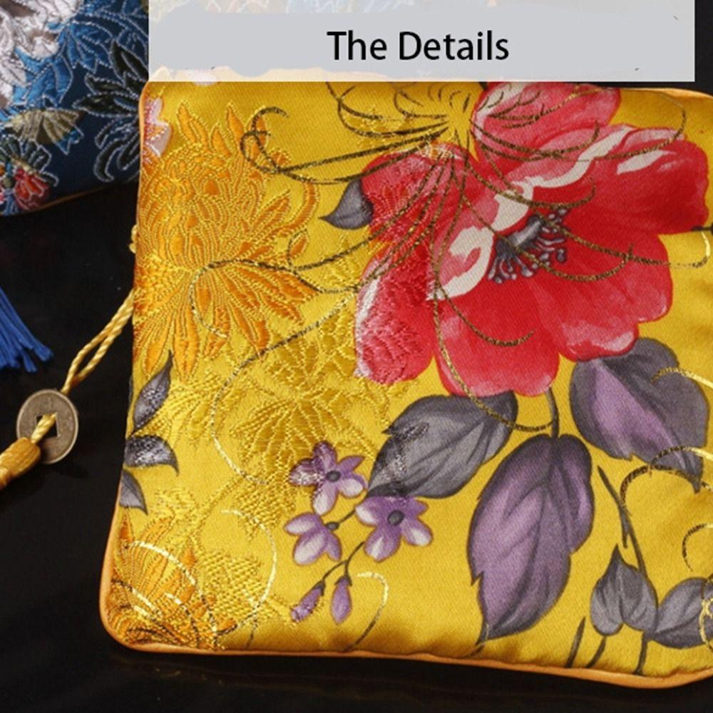 Tassel Embroidery Coin Pouch Cloth Chinese Style Coin Pouch Portable Cloth Wallet  Ladies