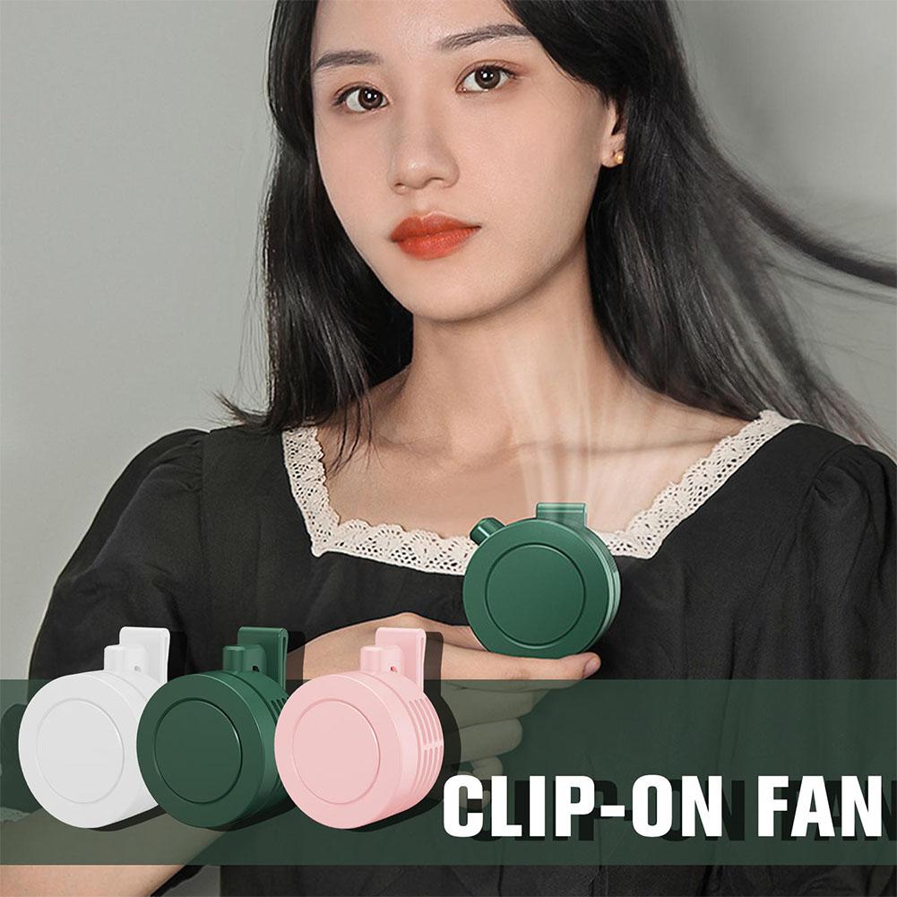 Portable Mini Hanging Clip Fan Lightweight USB Noise Reduction Neck-Mounted Electric Fan Desktop Handheld Cooling Device
