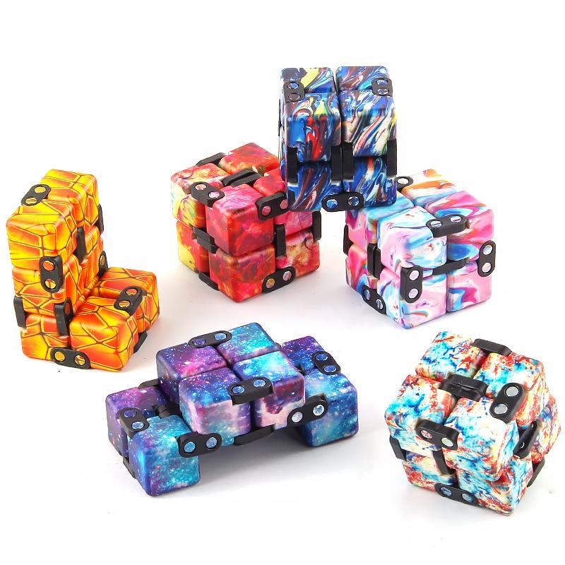 Children'S Toys New Strange Camouflage Infinite Rubik'S Cube, Decompression Infinite Folding Rubik'S Cube Fingertip Rubik'S Cube Production