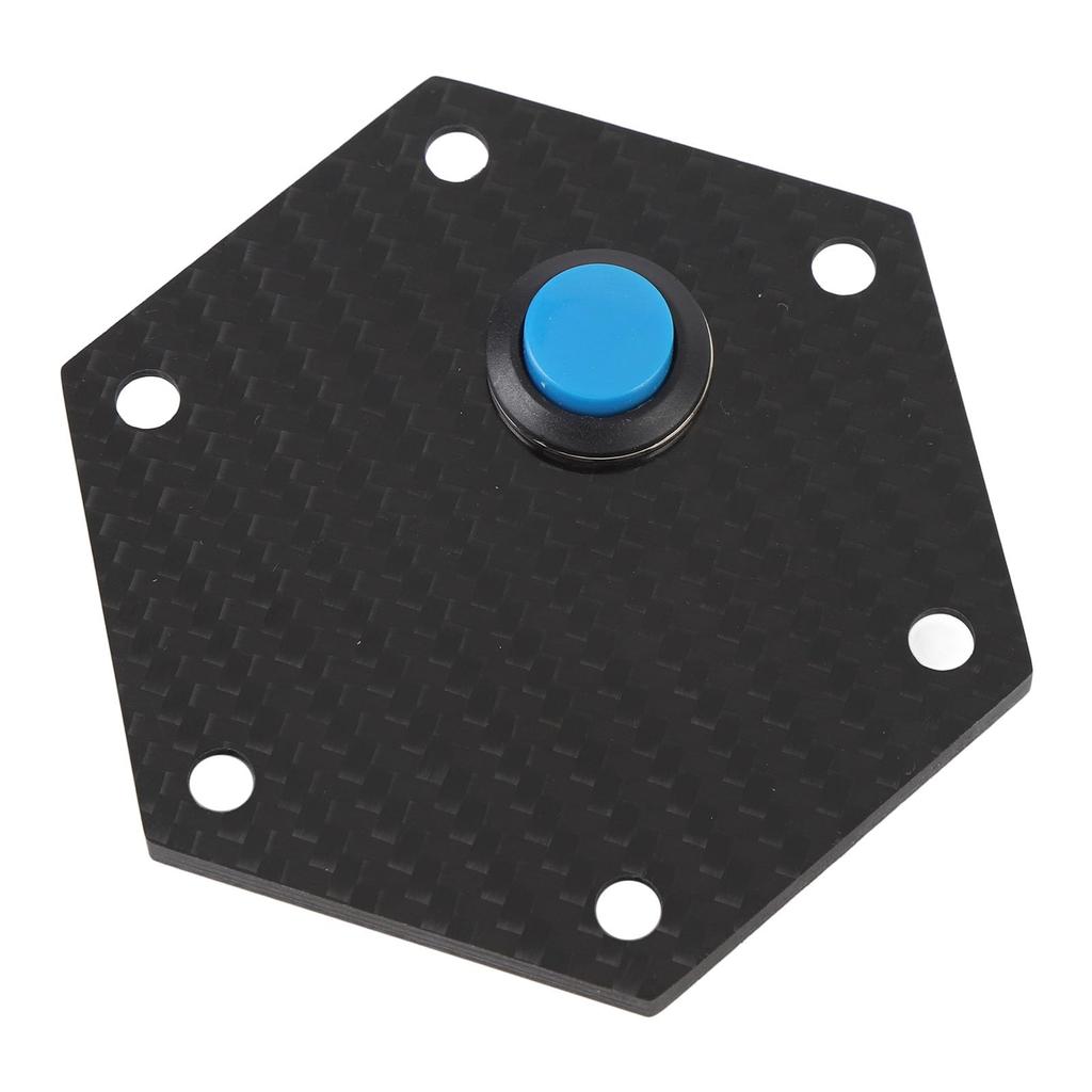6 Holes Steering Wheel Horn Cover Carbon Fiber Stylish Appearance Steering Wheel Center Cap