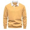 2025 Men's Pure Cotton Long Sleeved Polo Shirt for Autumn and Winter, New Fashionable and Casual Multifunctional Top