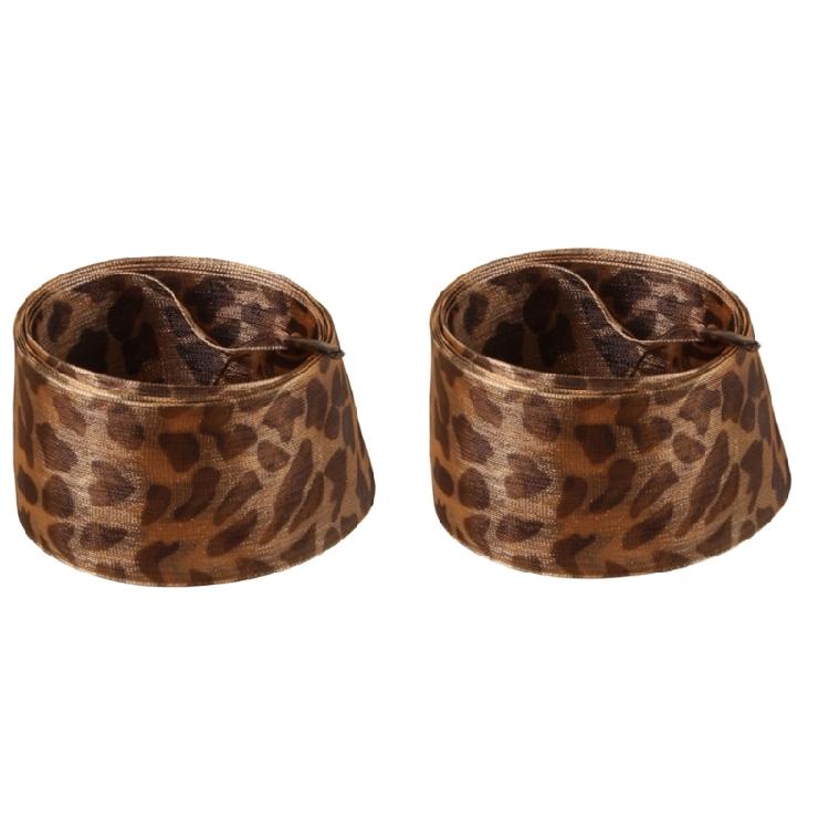 1 Pair Leopard Print Sheer Gauze Shoe Laces for Women Casual Shoes Sneakers 4CM Width Decorative Shoelaces Shoestrings
