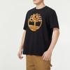Timberland Logo Print Round Neck Outdoor Breathable Short Sleeve T-Shirt Men Tops Black A2Q5Q-001