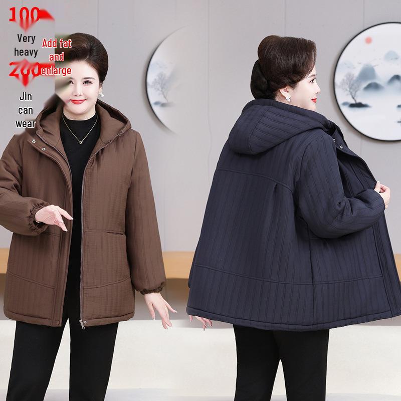 Cozy Fleece-Lined Winter Jacket for Elderly Women