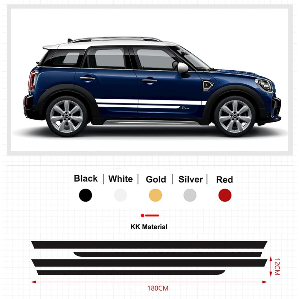 2 Pezzi Adesivi Decorativi Body Skirt Vita Laterale Portiera Auto Per MINI Cooper Clubman F54 F55 F60 R55 R56 R60 Countryman Accessori