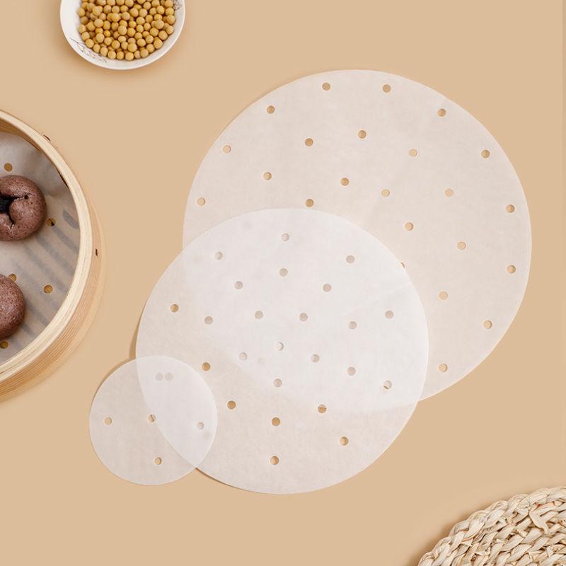 Yijie Non-Stick Steamer Paper for Buns - Round, Disposable Mat 9069