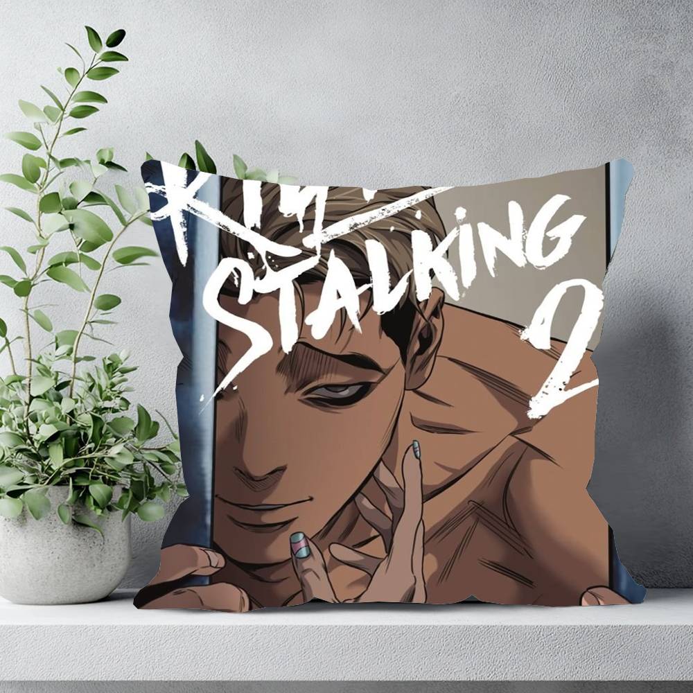 Korean Manga Killing Stalking Vintage Pillow Case Sofa Cushion Cover Room Home Decoration