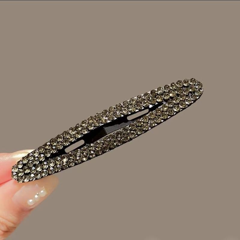 1/4pcs water diamond hair clip for bangs, bb clip for women's head accessories, temperament and versatile side clip