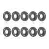 10 Piezas Brida de Piso de Hierro Maleable Negra   Accesorio Roscado Tubería Brida de Pared Antigua(DN15,1Celsius2 )