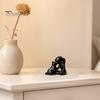 Girl Cat Sculpture 3D Printed and Statue, Cute with Kitty Figurine Resin Desktop Decor, Modern Art High-end Texture Ornament for Home Office