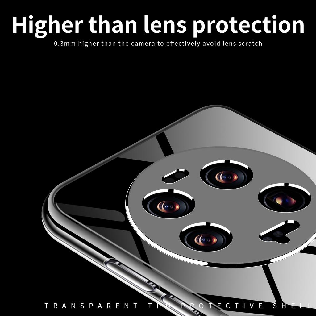 MOFI For Xiaomi 13 Ultra Transparent Phone Case Drop-proof Soft TPU Phone Cover