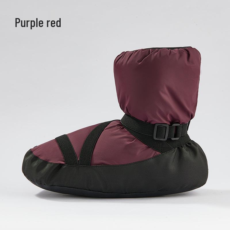 Cozy Velvet-Lined Strappy Ballet Practice Shoes