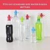 4PCS No Spill Water Bottle Caps, Silicone Universal Bottle Spout Adapter Water Bottle Topper for Toddlers Baby Adults Children
