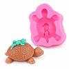 1PCS Pink Color Silicone Turtle Mold Food-Grade Silicone Fondant Mold Baking Mold  For DIY Cakes