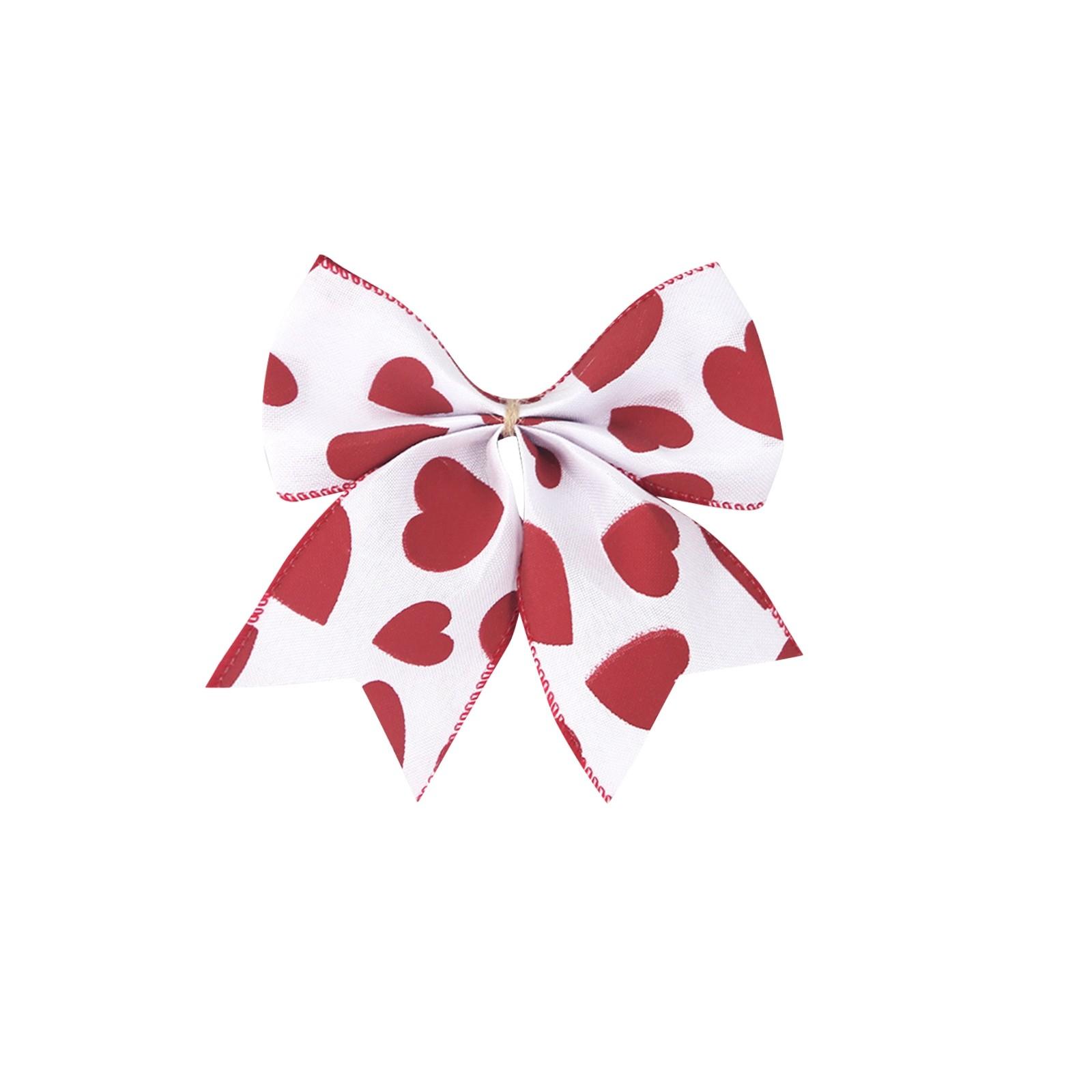 

День святого Валентина Маленький бант Любовь Печать Праздничный Свадебный Подарок Украшения One Size белый