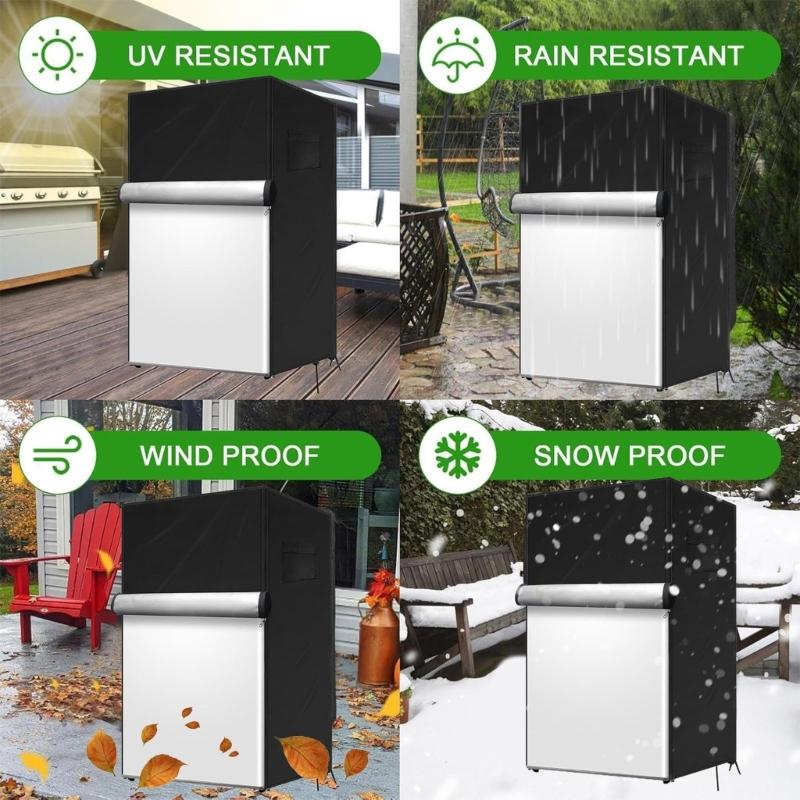 Outdoor Use Upright Freezer Cover Water Resistant Oxford Fabric Protectors Fits 56x58x86cm Compacts Refrigerators Dustproof