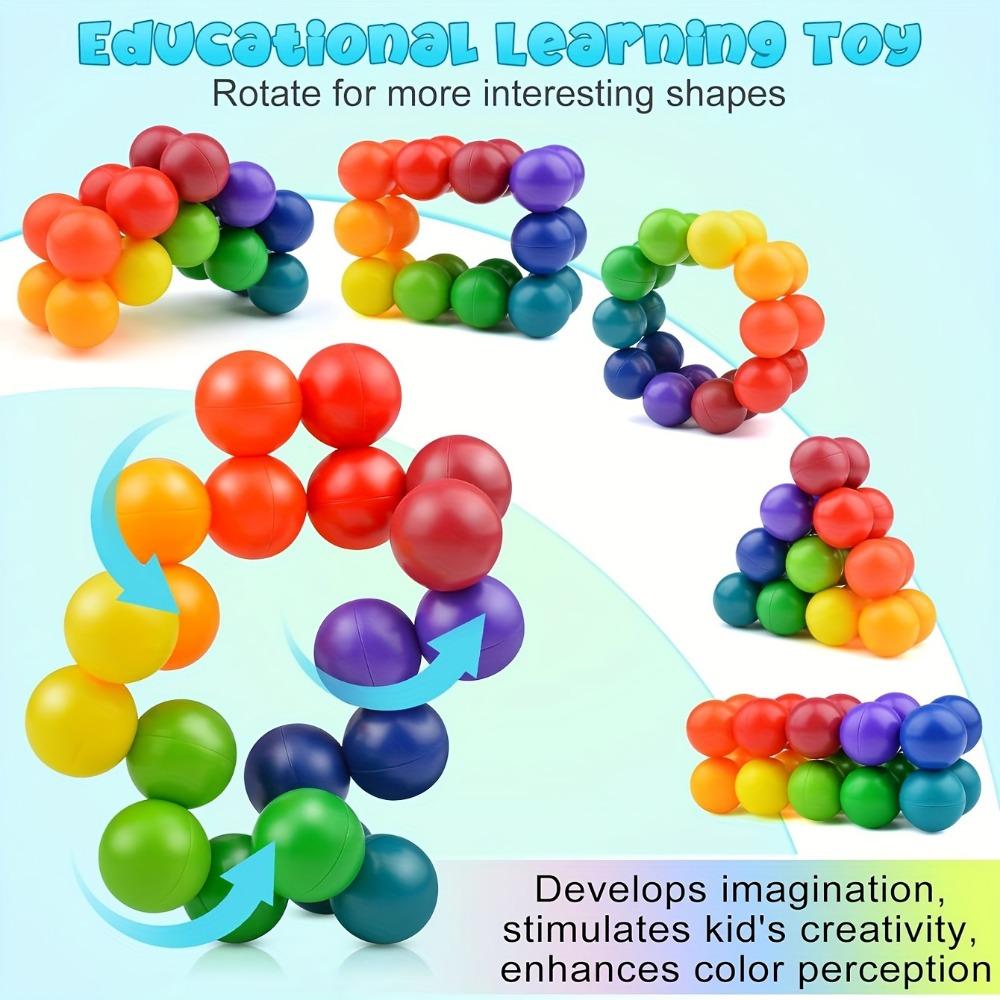 Montessori, Various Educational Ball Toys, 3D Beading Stress Relief Magic Ball, Educational Novelty Stress Relief Toys