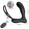 Wireless remote control prostate 10-band male anal anal plug double ring lock fine ring sex toy male prostate massage vibrator