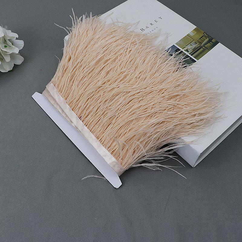 Ostrich Feather Lace Cloth Bandwidth 10-15Cm Stage Performance Clothing Decoration Accessories Lace Feather Ribbon