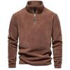 Men's Autumn and Winter Stand-up Collar Half-zipper Long-sleeved Sweater Stand-up Collar Trend All-match Men's Polar Fleece Top