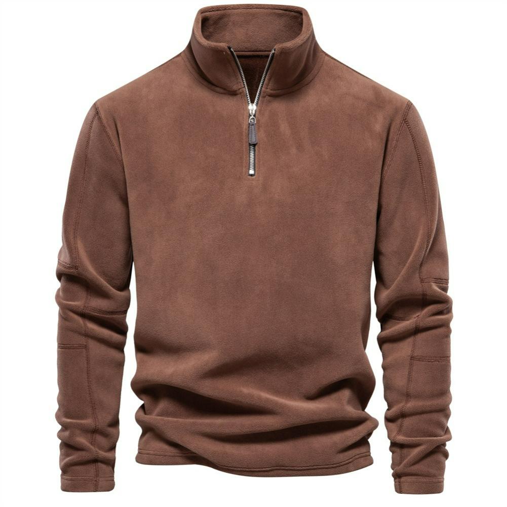 

Men s Autumn and Winter Stand-up Collar Half-zipper Long-sleeved Sweater Stand-up Collar Trend All-match Men s Polar Fleece Top XXL